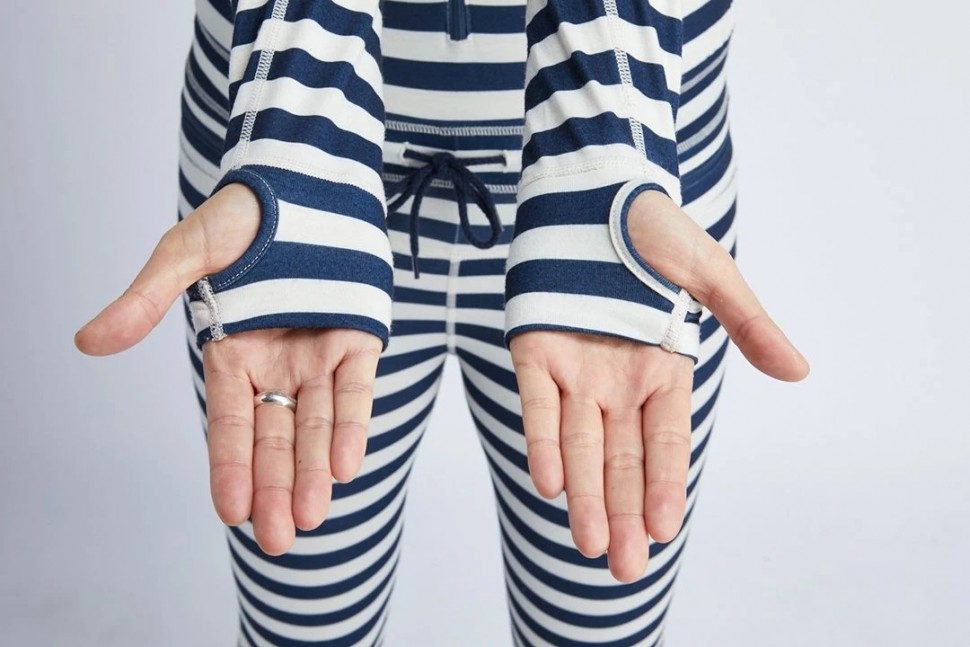 Термокомбинезон женский AIRBLASTER Wms Hoodless Ninja Suit Vintage Navy Stripe 2020 фото 4