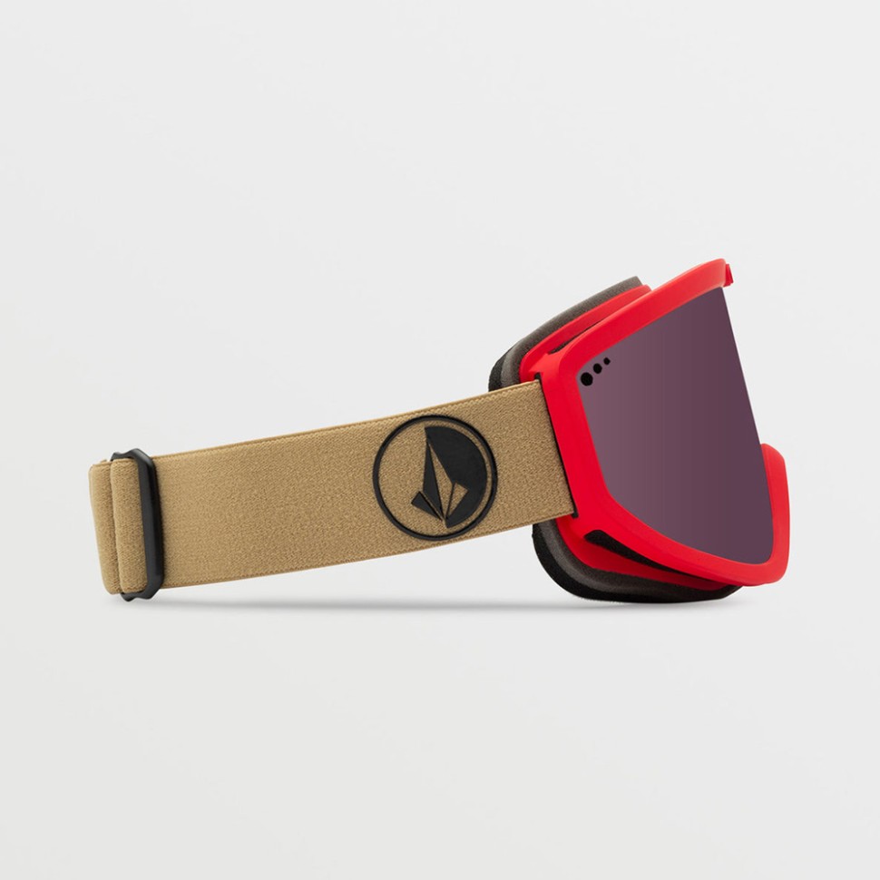 фото Маска горнолыжная volcom footprints orange shock/sand light bronze 2024