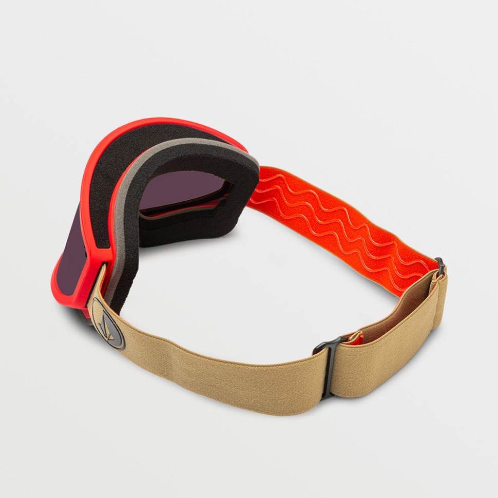 фото Маска горнолыжная volcom footprints orange shock/sand light bronze 2024