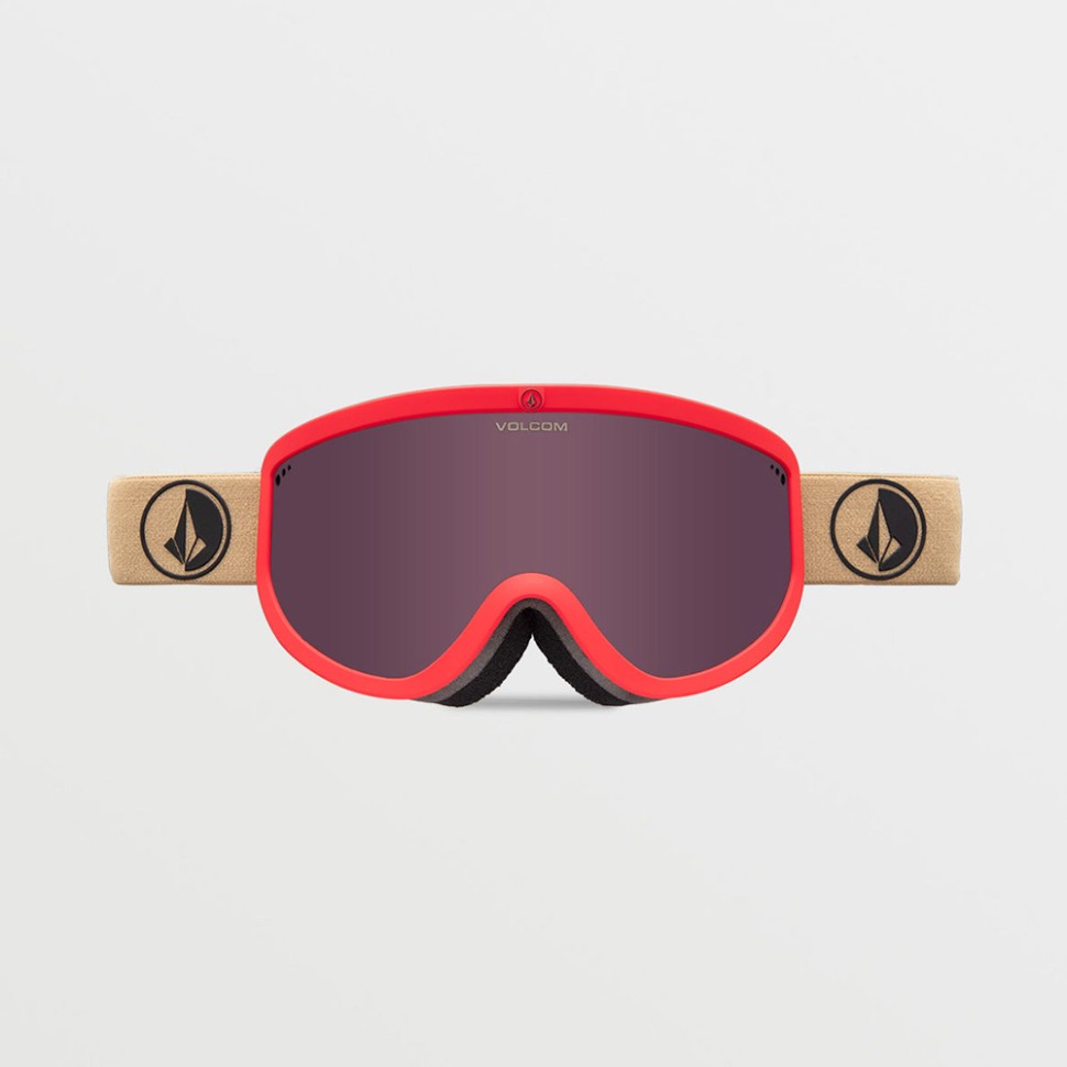 фото Маска горнолыжная volcom footprints orange shock/sand light bronze 2024