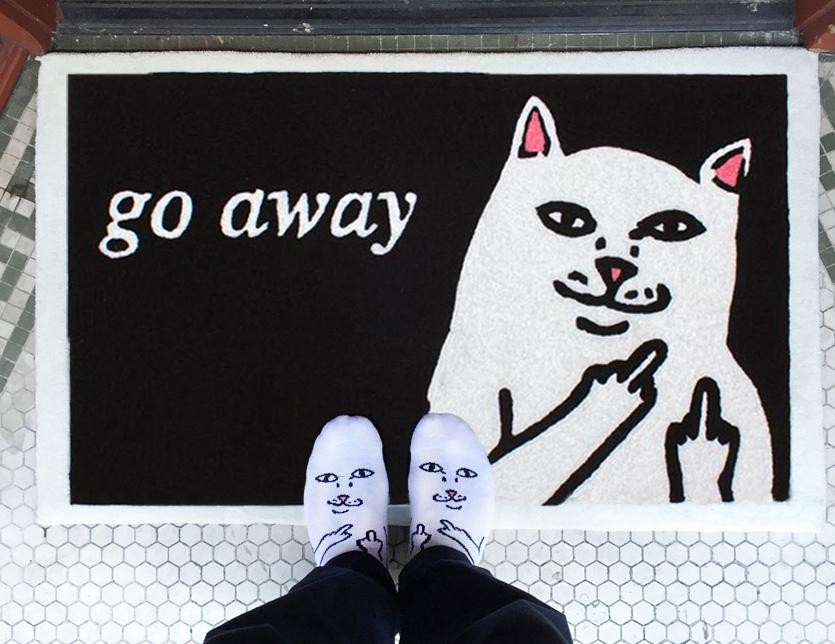 Коврик RIPNDIP Go Away Rug фото 2
