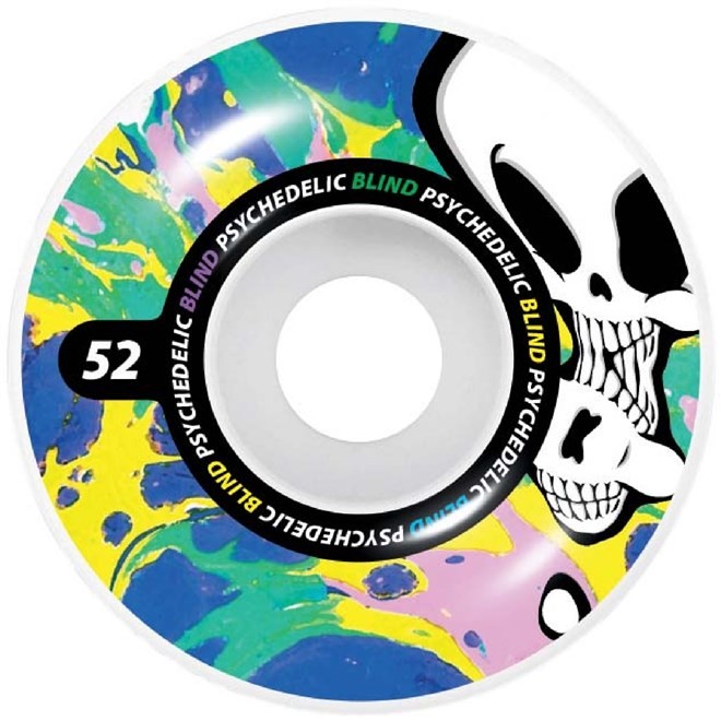 Колеса для скейтборда BLIND Psychedelic Reaper Blue/Yellow 52мм 2020