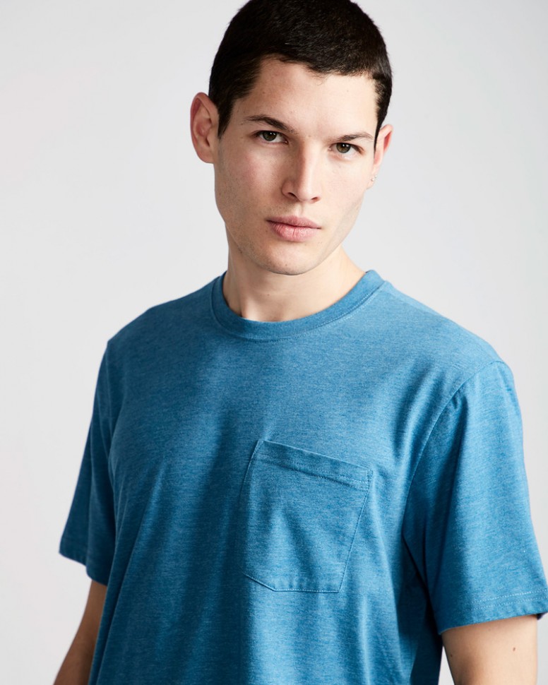 Футболка мужская ELEMENT Basic Pocket Cr Ss Blue Heather фото 2