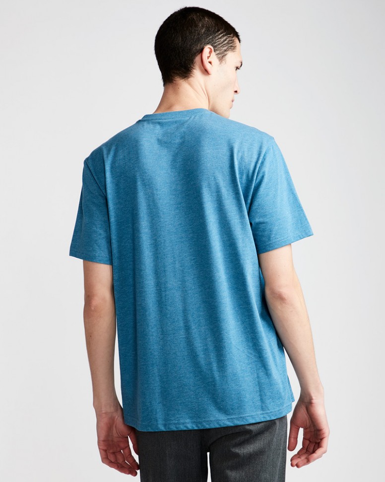 Футболка мужская ELEMENT Basic Pocket Cr Ss Blue Heather фото 3