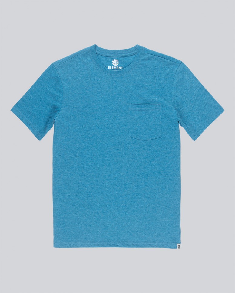 Футболка мужская ELEMENT Basic Pocket Cr Ss Blue Heather фото 4