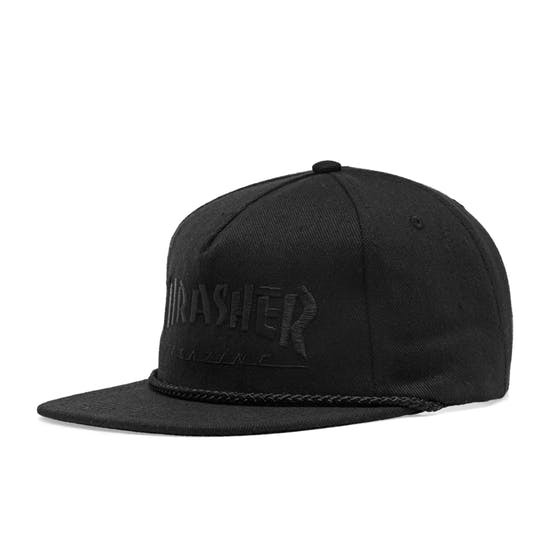 Пятипанельная кепка THRASHER Rope Snapback Black/Black