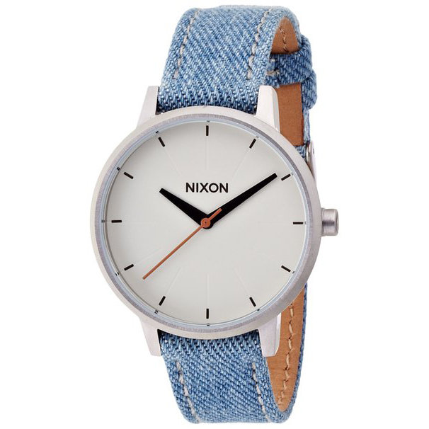 Часы NIXON Kensington Leather A/S Washed Denim/Cream