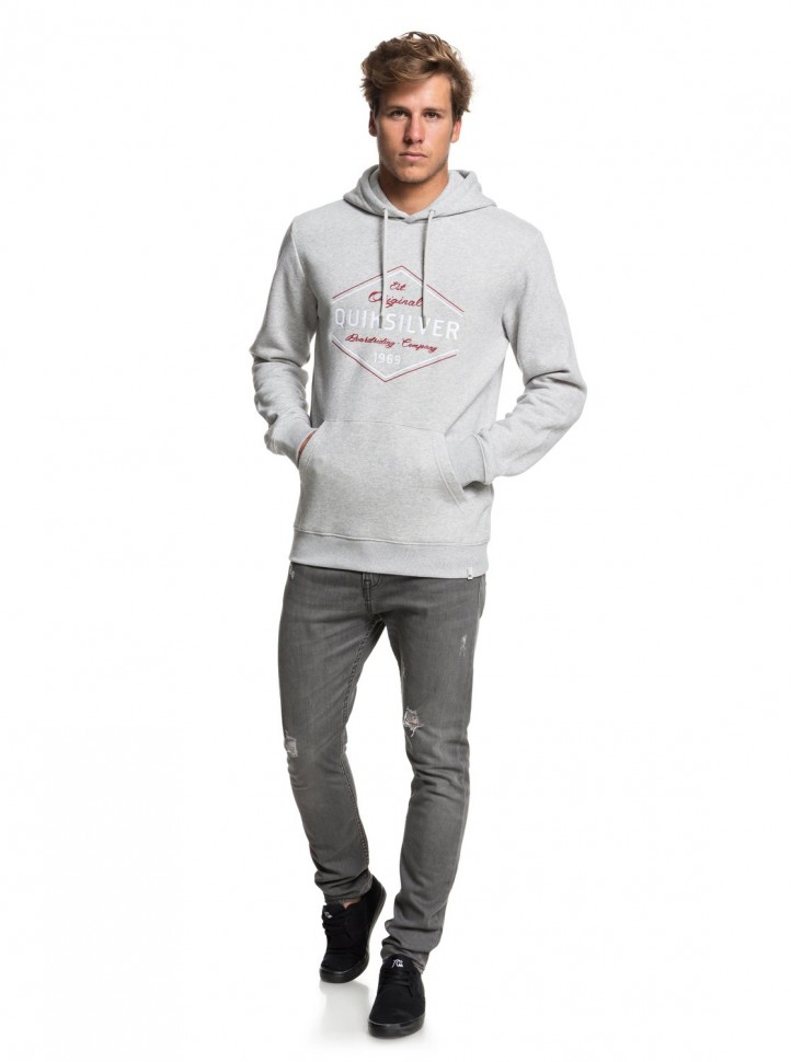 Джемпер QUIKSILVER Nowherenorthhoo M Light Grey Heather фото 3