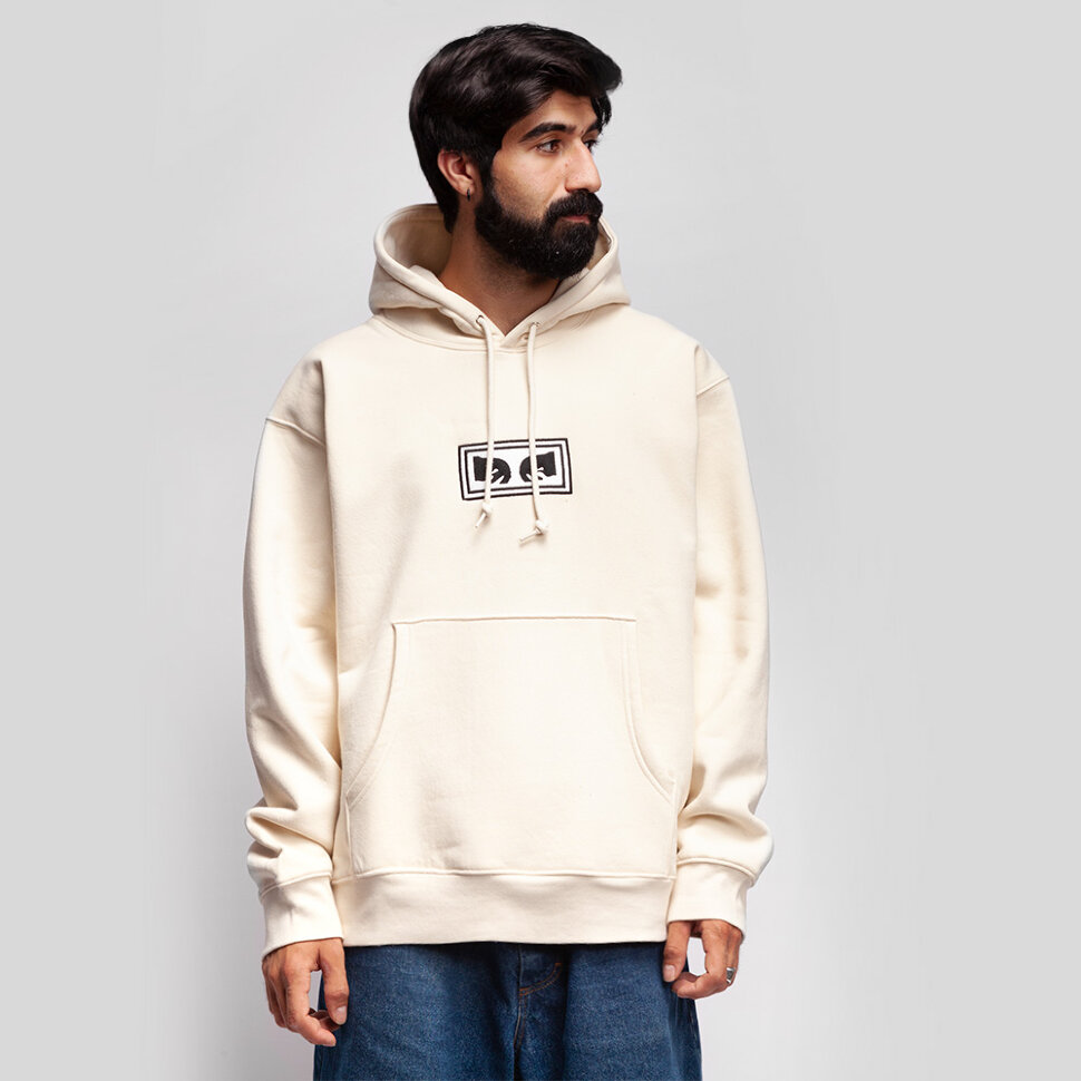 фото Толстовка с капюшоном obey eyes logo hood unbleached 2022