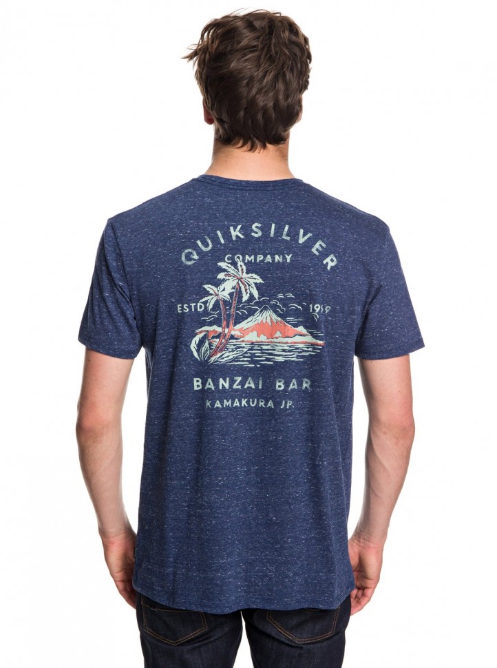 Футболка QUIKSILVER Banzaibar M Medieval Blue Heather фото 3