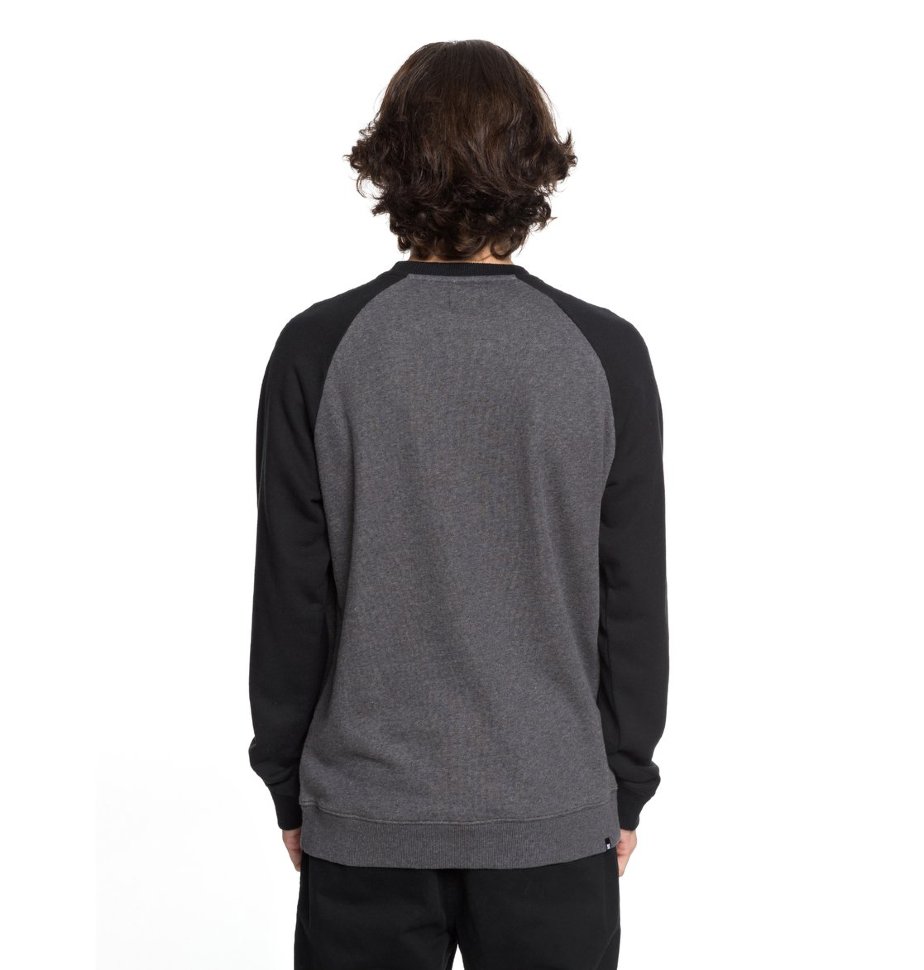 Джемпер мужской DC SHOES Rebuilt Crew Ra M Black/ Charcoal Heather фото 3