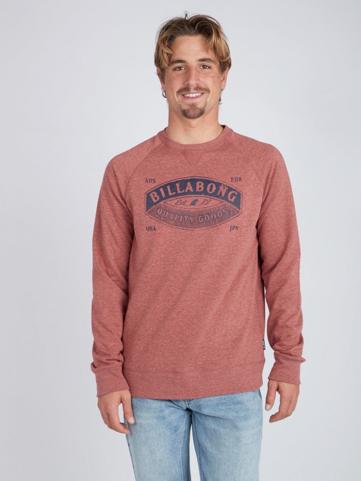 Флисовый свитшот мужской BILLABONG Guardiant Crew Rustic Red
