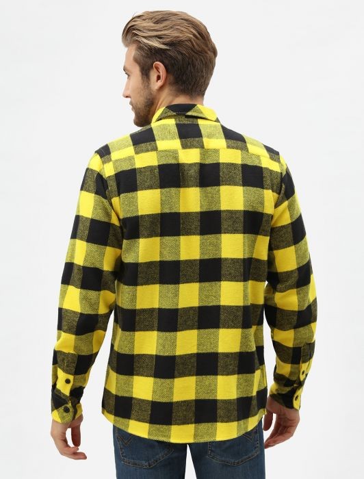 Рубашка DICKIES Sacramento Relaxed Long Sleeve Shirt Yellow 2020 фото 2