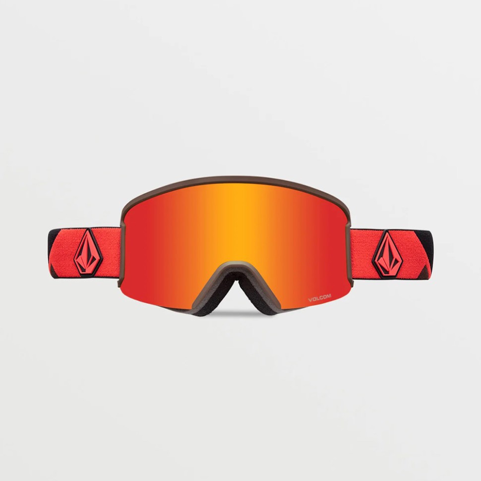 фото Маска горнолыжная volcom garden orange/brown red chrome 2024