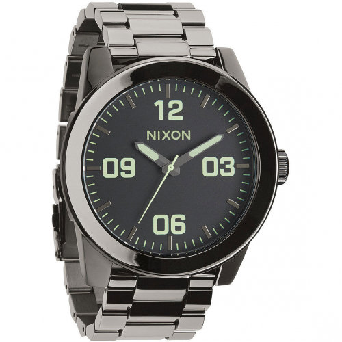 Часы NIXON Corporal Ss A/S Polished Gunmetal/Lum