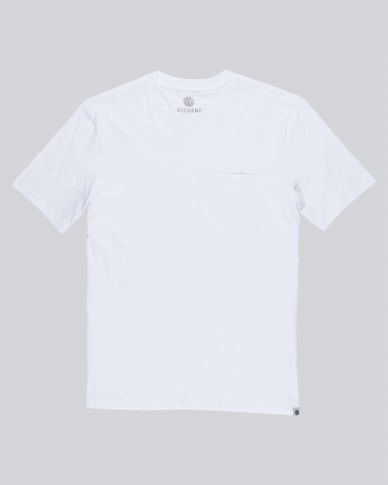 Футболка мужская ELEMENT Basic Pocket Cr Ss Optic White фото 4