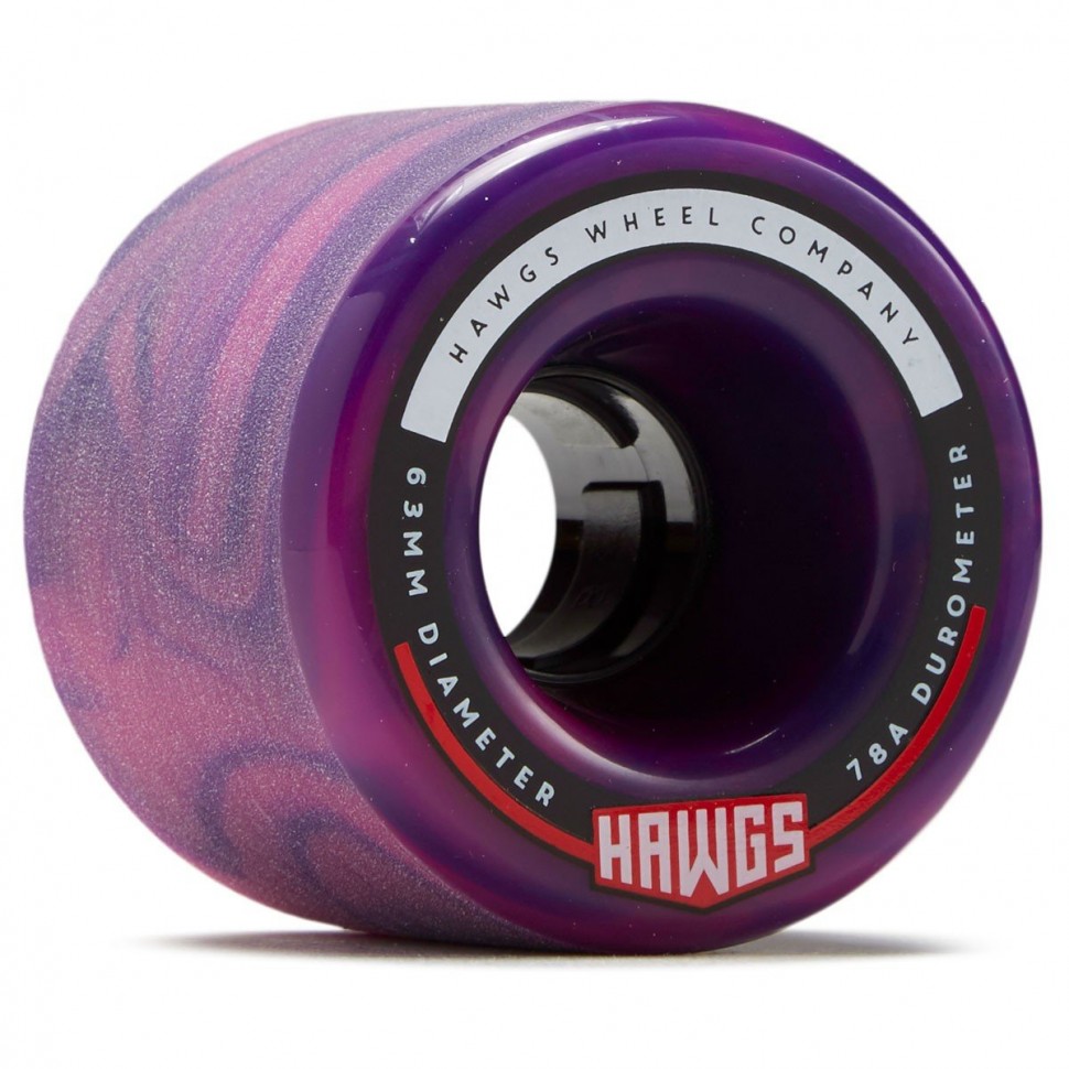 фото Колеса для лонгборда hawgs fatty pink/purple 63mm 78a 2021