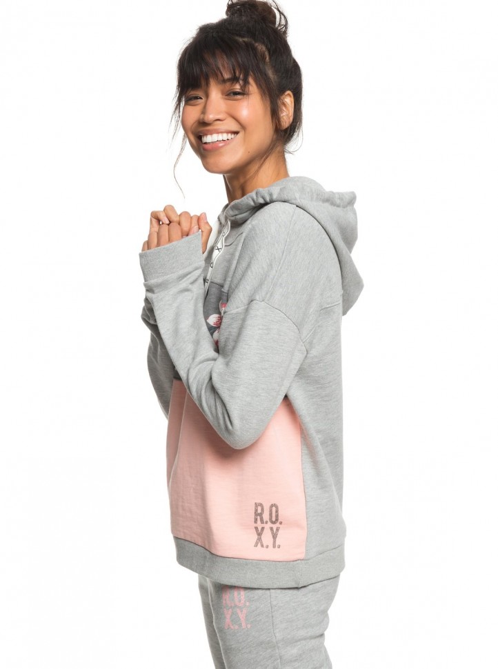 Джемпер ROXY Inside Cocoon F J Charcoal Heather Flower Field фото 2