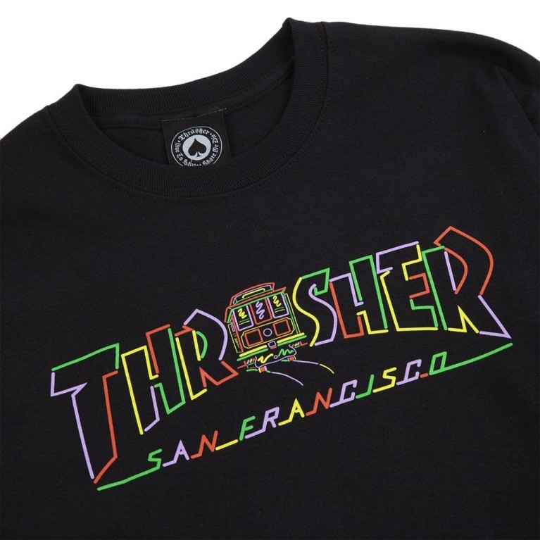 Лонгслив THRASHER Cable Car Longsleeve Black 2020 фото 2