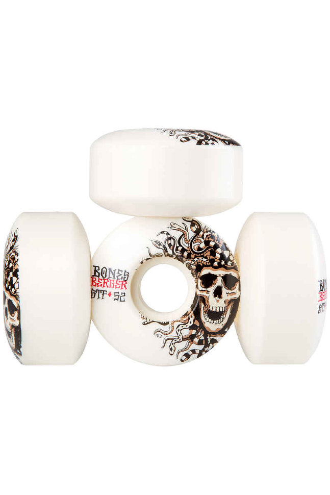 Колеса для скейтборда BONES Berger Medusa White 54 mm фото 2
