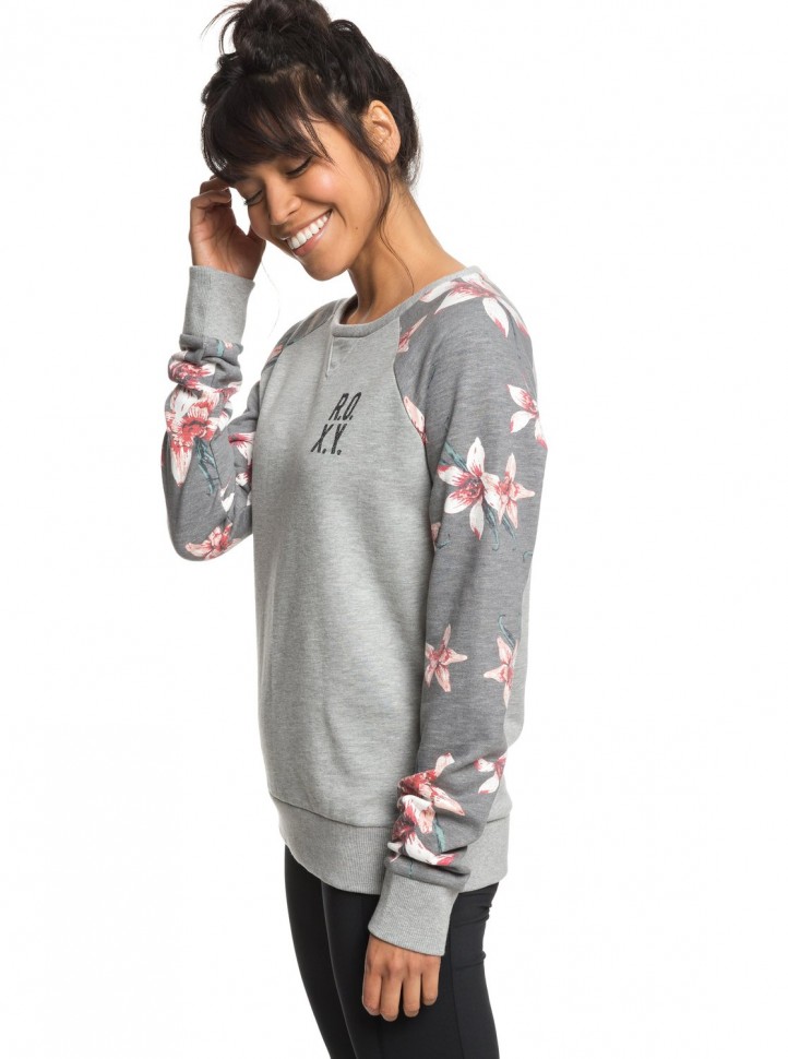 Джемпер ROXY Su De Co Fl J Charcoal Heather Flower Field