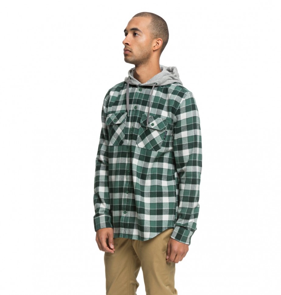 Сорочка с капюшоном DC SHOES Runnels Ls M Hunter Green фото 2