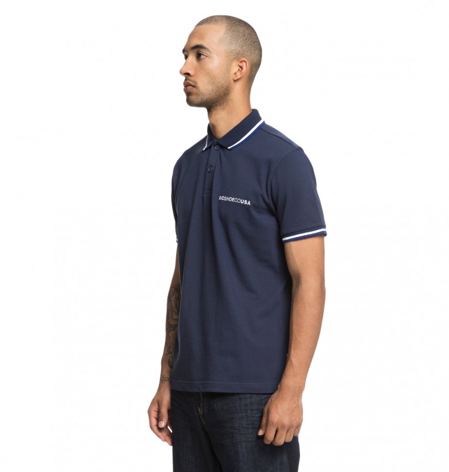 Рубашка-поло DC SHOES Lakebay Polo 2 M Black Iris фото 2