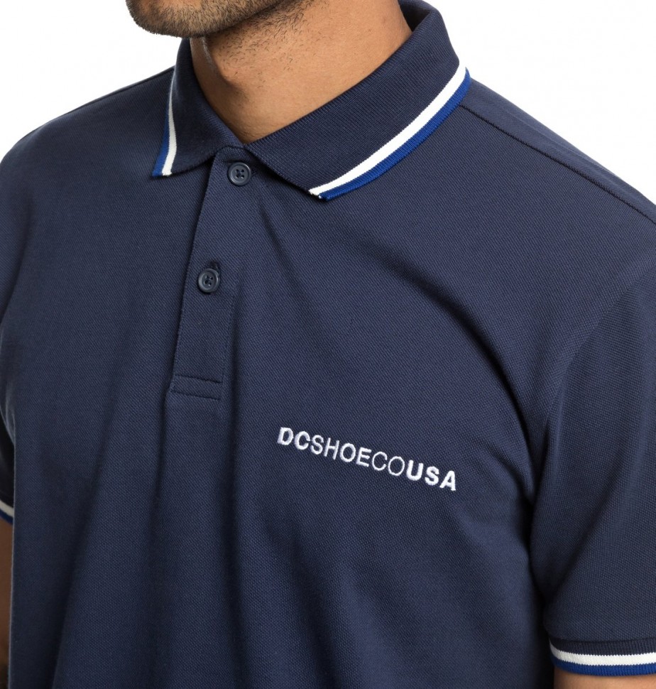 Рубашка-поло DC SHOES Lakebay Polo 2 M Black Iris фото 3