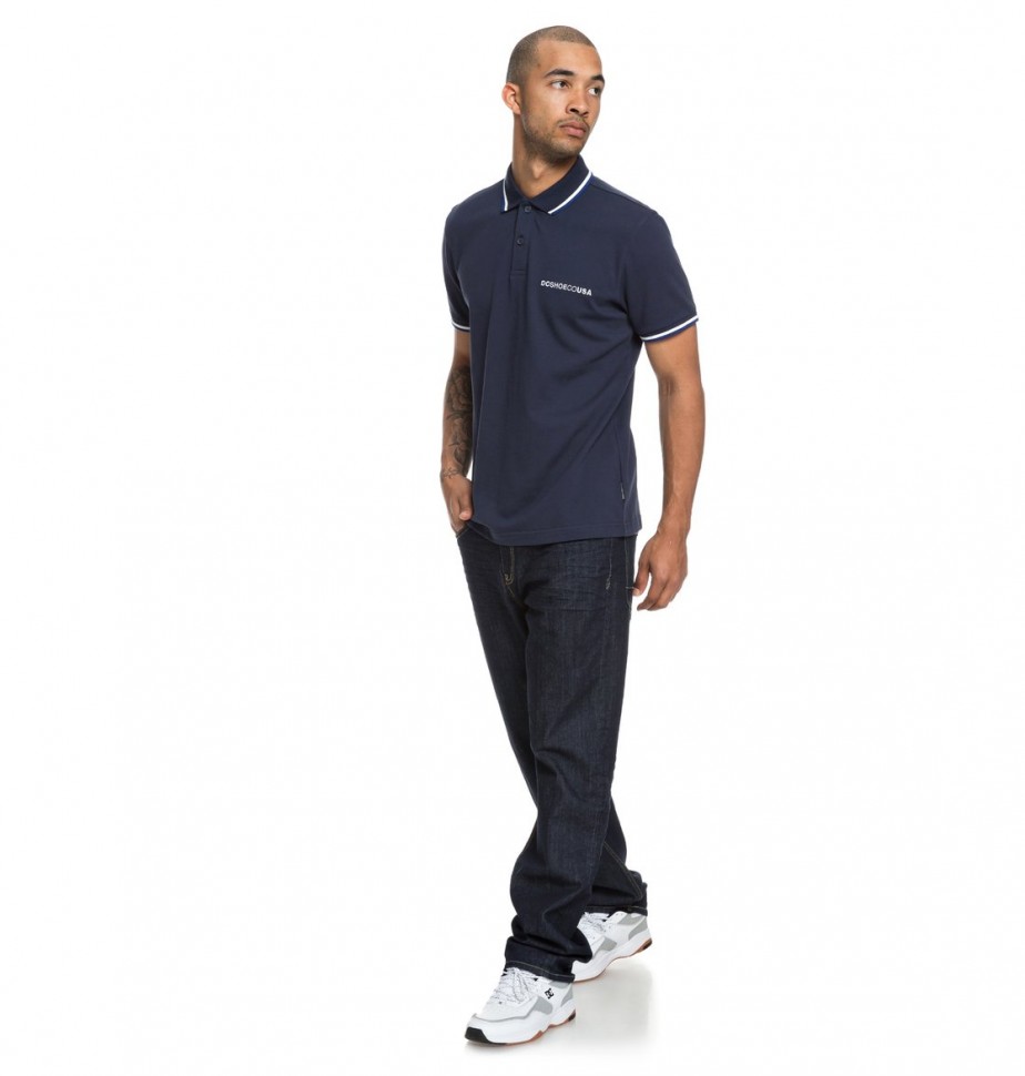 Рубашка-поло DC SHOES Lakebay Polo 2 M Black Iris фото 4