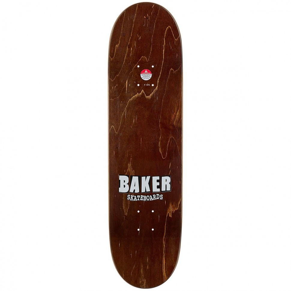 Дека для скейтборда BAKER Brand Logo White Deck 7.56" фото 2