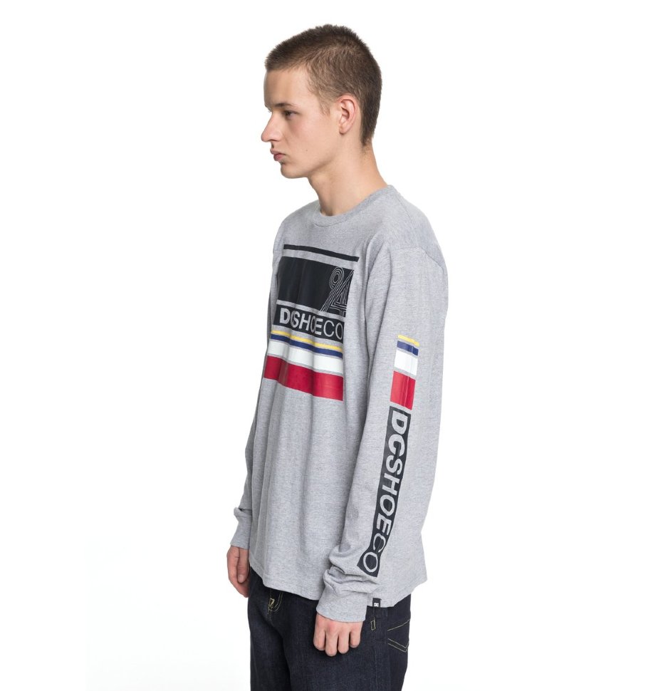 Лонгслив мужской DC SHOES Mad Racer Ls M Grey Heather фото 2