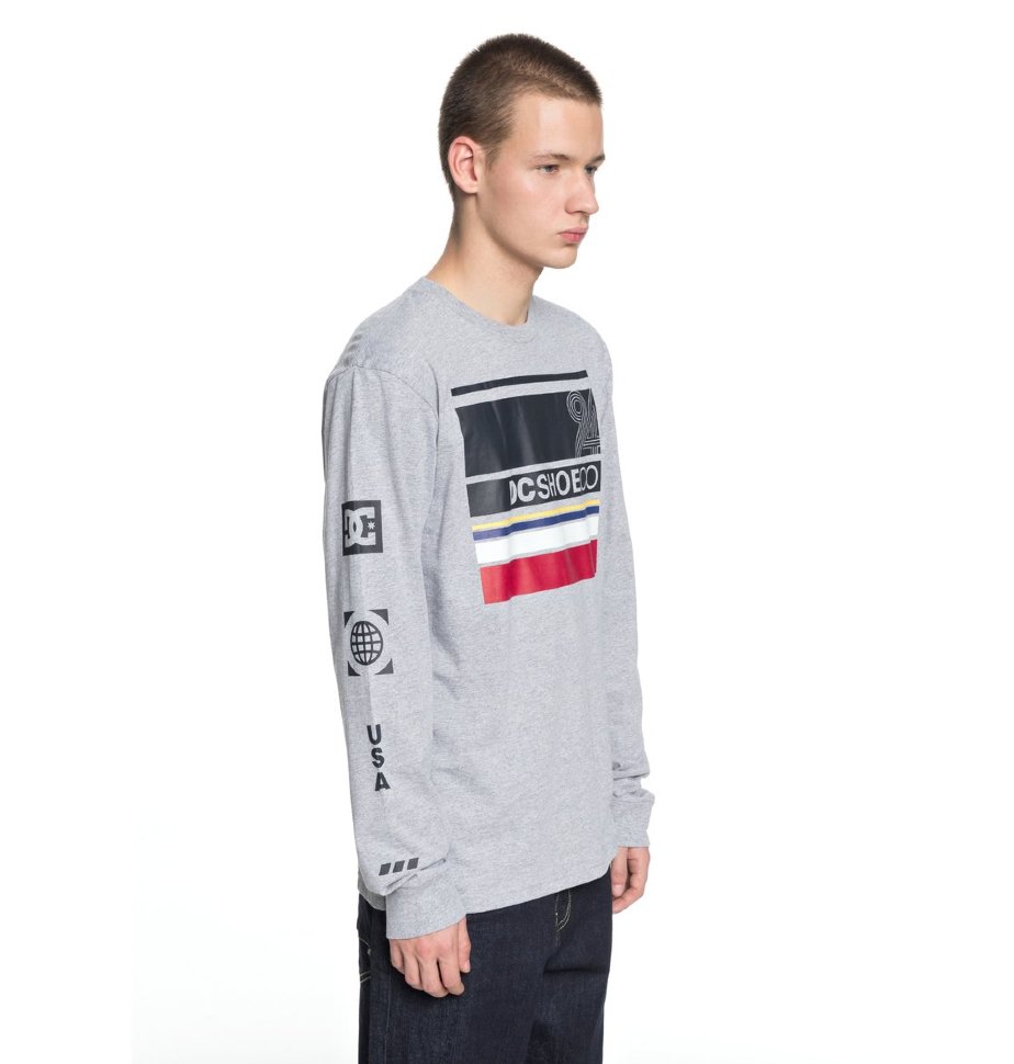 Лонгслив мужской DC SHOES Mad Racer Ls M Grey Heather фото 3