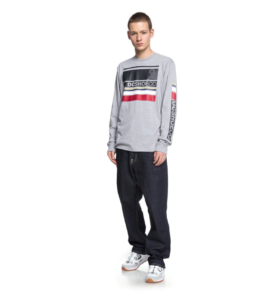 Лонгслив мужской DC SHOES Mad Racer Ls M Grey Heather фото 4