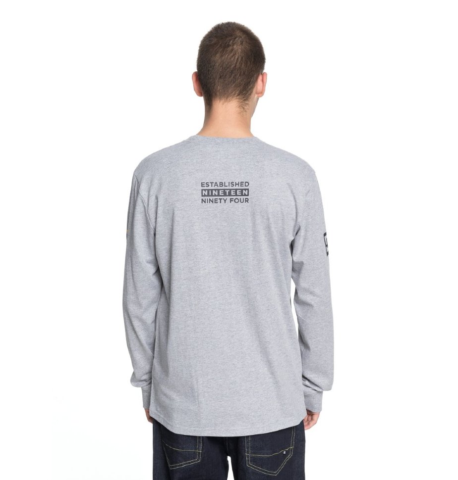 Лонгслив мужской DC SHOES Mad Racer Ls M Grey Heather фото 5