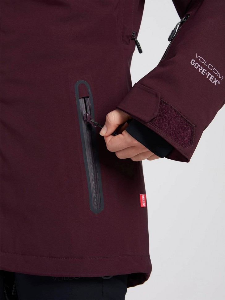 Куртка для сноуборда женская VOLCOM 3D Stretch Gore® Jkt Merlot фото 10