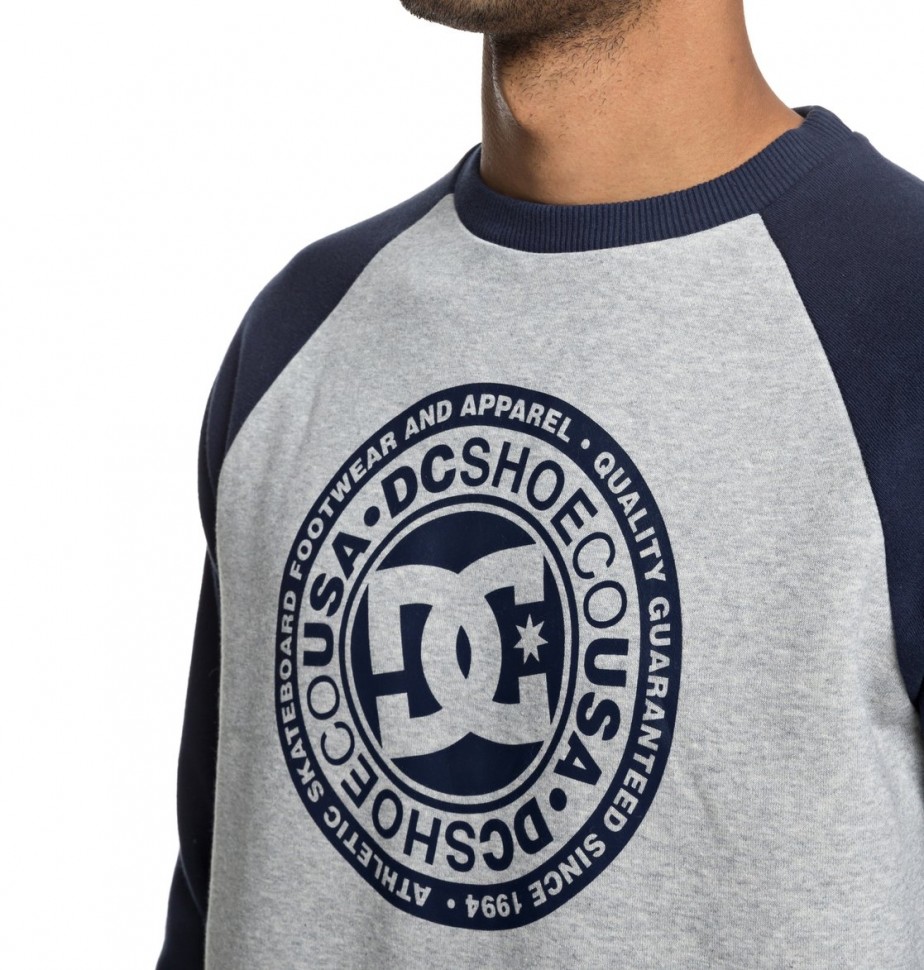 Джемпер DC SHOES Circle Star Cre M Black Iris/ Grey Heather фото 3