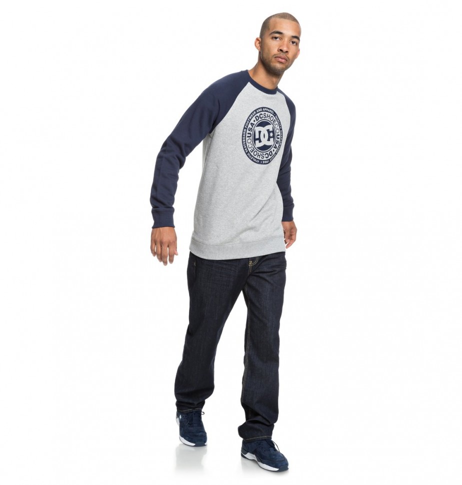 Джемпер DC SHOES Circle Star Cre M Black Iris/ Grey Heather фото 4
