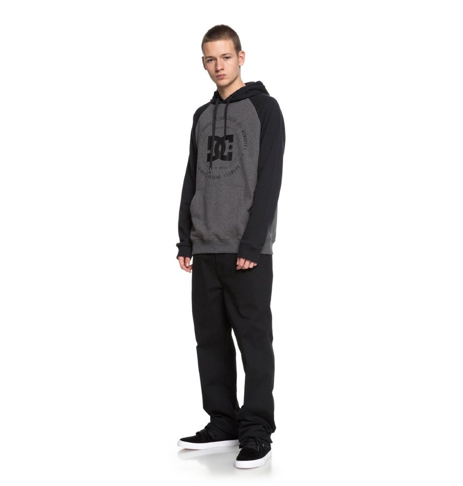 Джемпер мужской DC SHOES Rebuilt Ph Ragl M Black/ Charcoal Heather фото 2