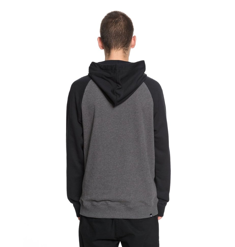 Джемпер мужской DC SHOES Rebuilt Ph Ragl M Black/ Charcoal Heather фото 3