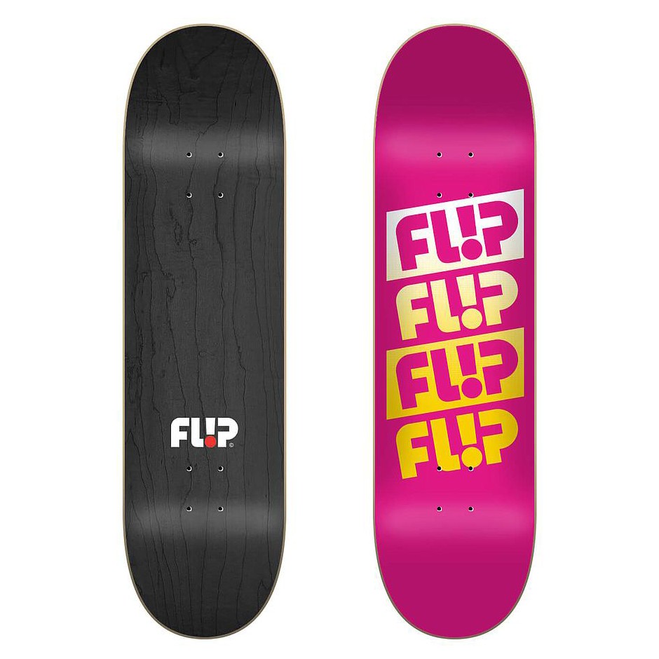 фото Дека для скейтборда flip team quattro faded deck pink 7.88 дюйм