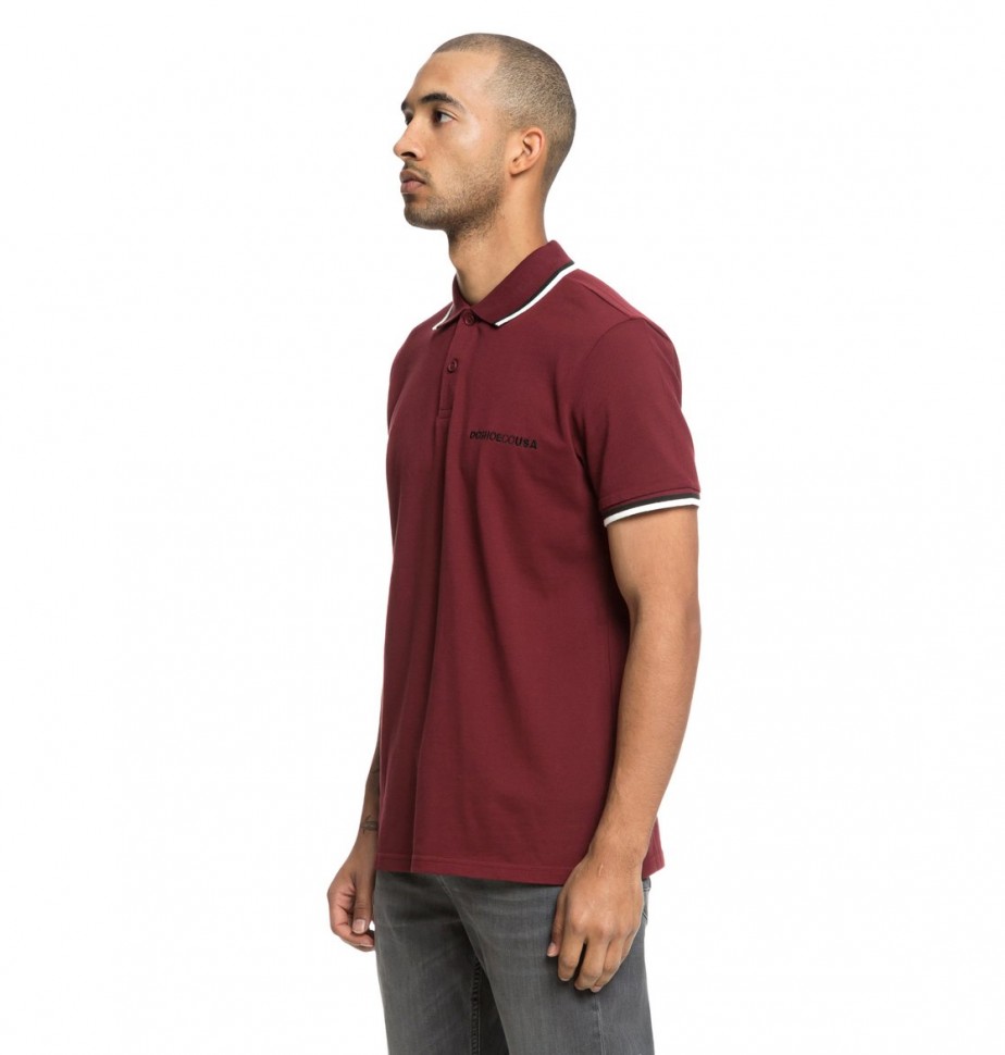 Рубашка-поло DC SHOES Lakebay Polo 2 M Cabernet фото 2
