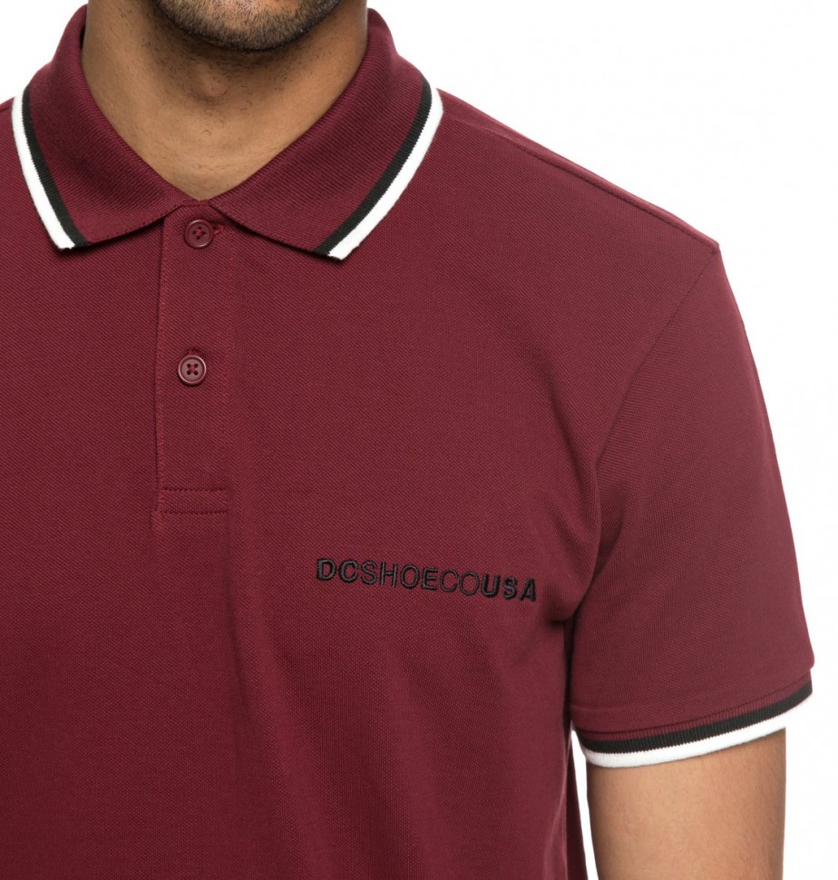 Рубашка-поло DC SHOES Lakebay Polo 2 M Cabernet фото 3