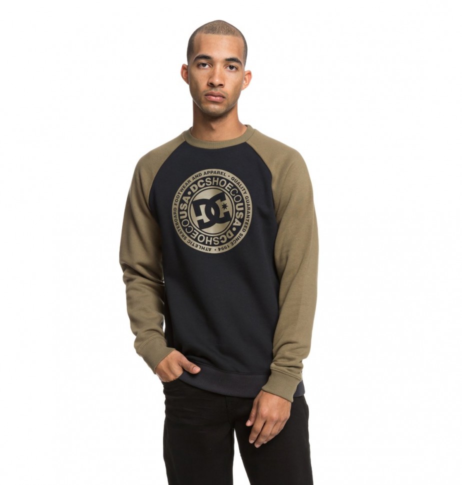 Джемпер DC SHOES Circle Star Cre M Burnt Olive/Black