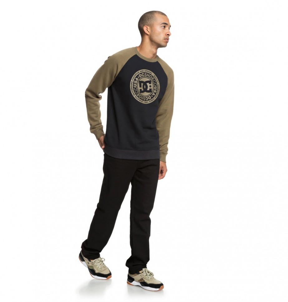 Джемпер DC SHOES Circle Star Cre M Burnt Olive/Black фото 4