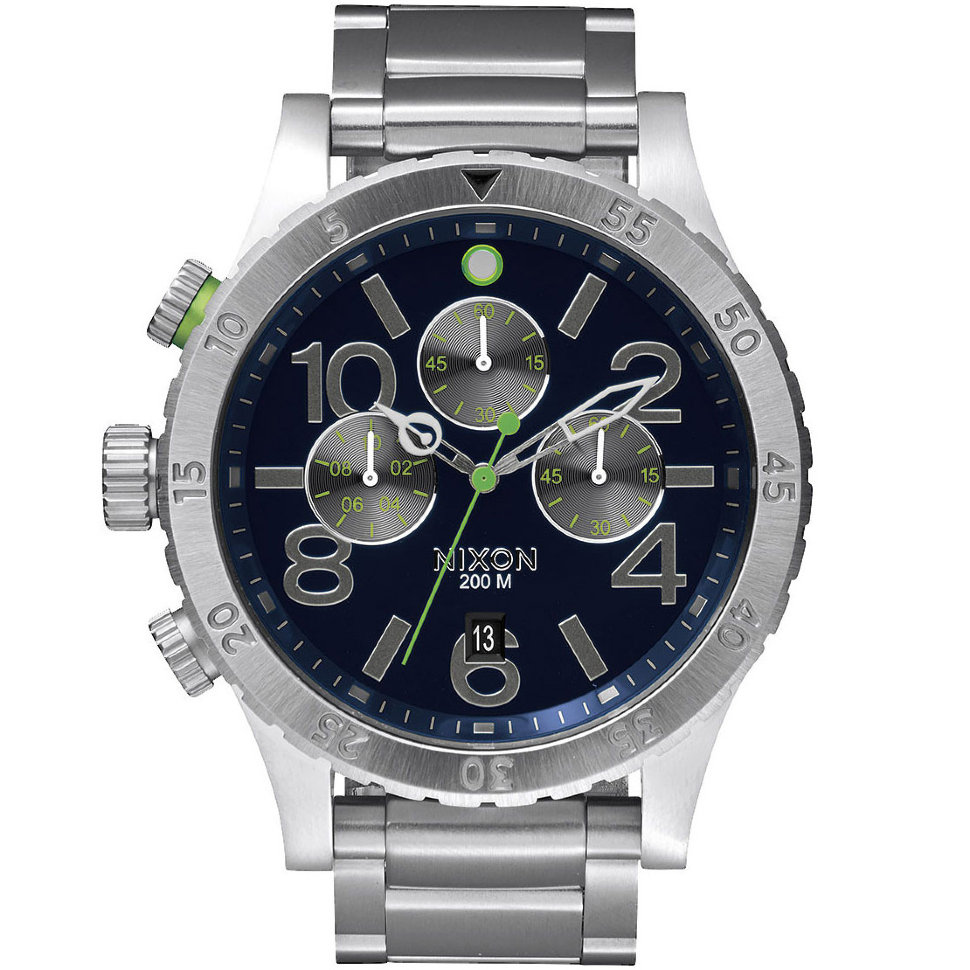 Часы NIXON 48-20 Chrono A/S Midnight Blue/Volt Green