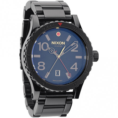 Часы NIXON Diplomat Ss A/S All Black Polished/Gold
