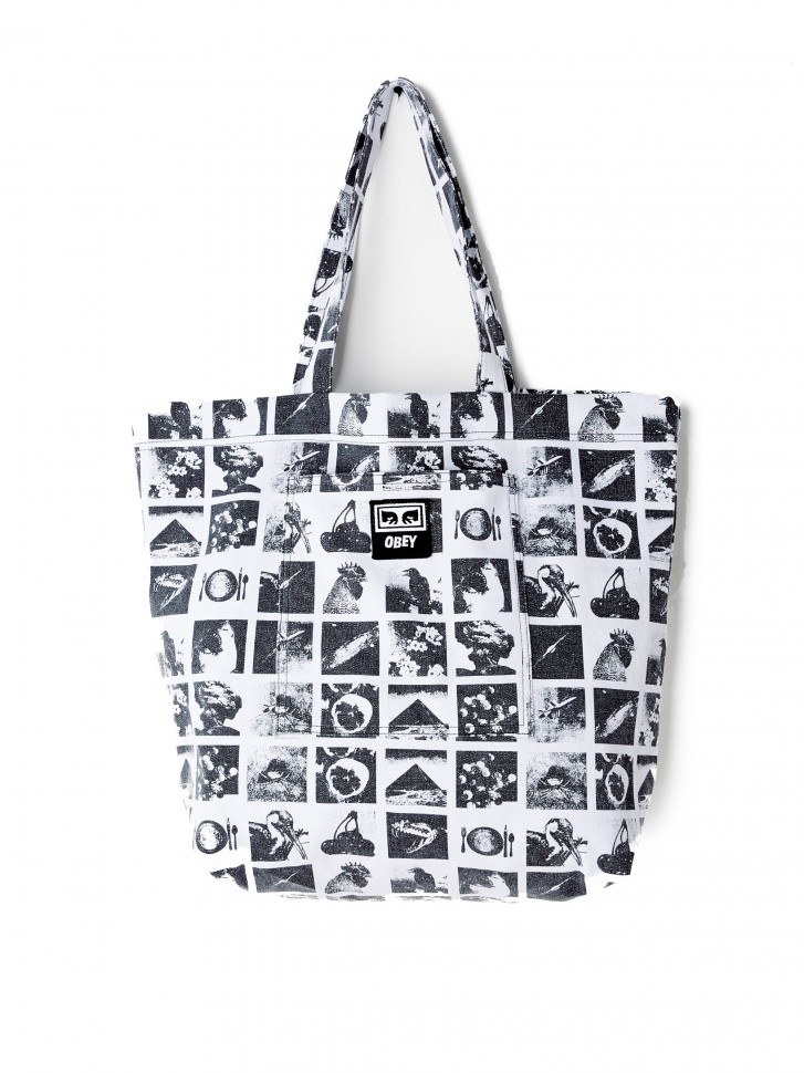 Сумка OBEY Wasted Tote Bag Zine White Multi фото 2