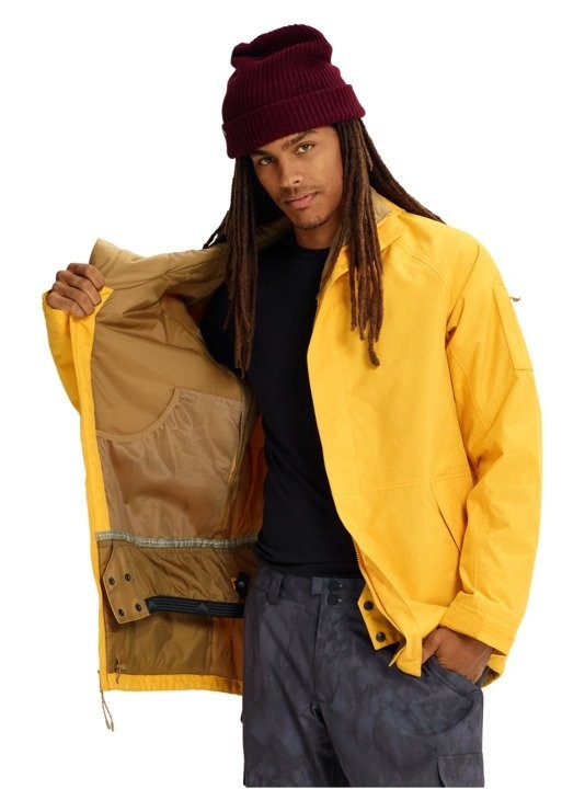 Куртка для сноуборда мужская BURTON Men's Hilltop Jacket Golden Rod фото 3