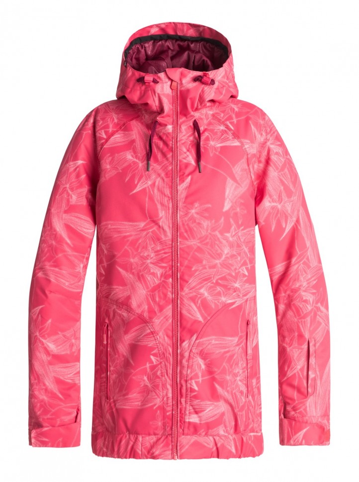 Куртка для сноуборда женская ROXY Valley Hoodie J Tea Berry_Washed Floral