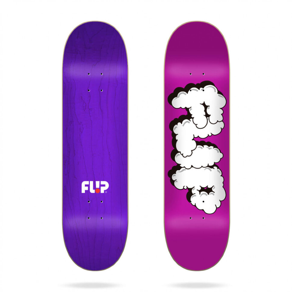 фото Дека для скейтборда flip smokin' deck purple 8.25 дюйм 2022